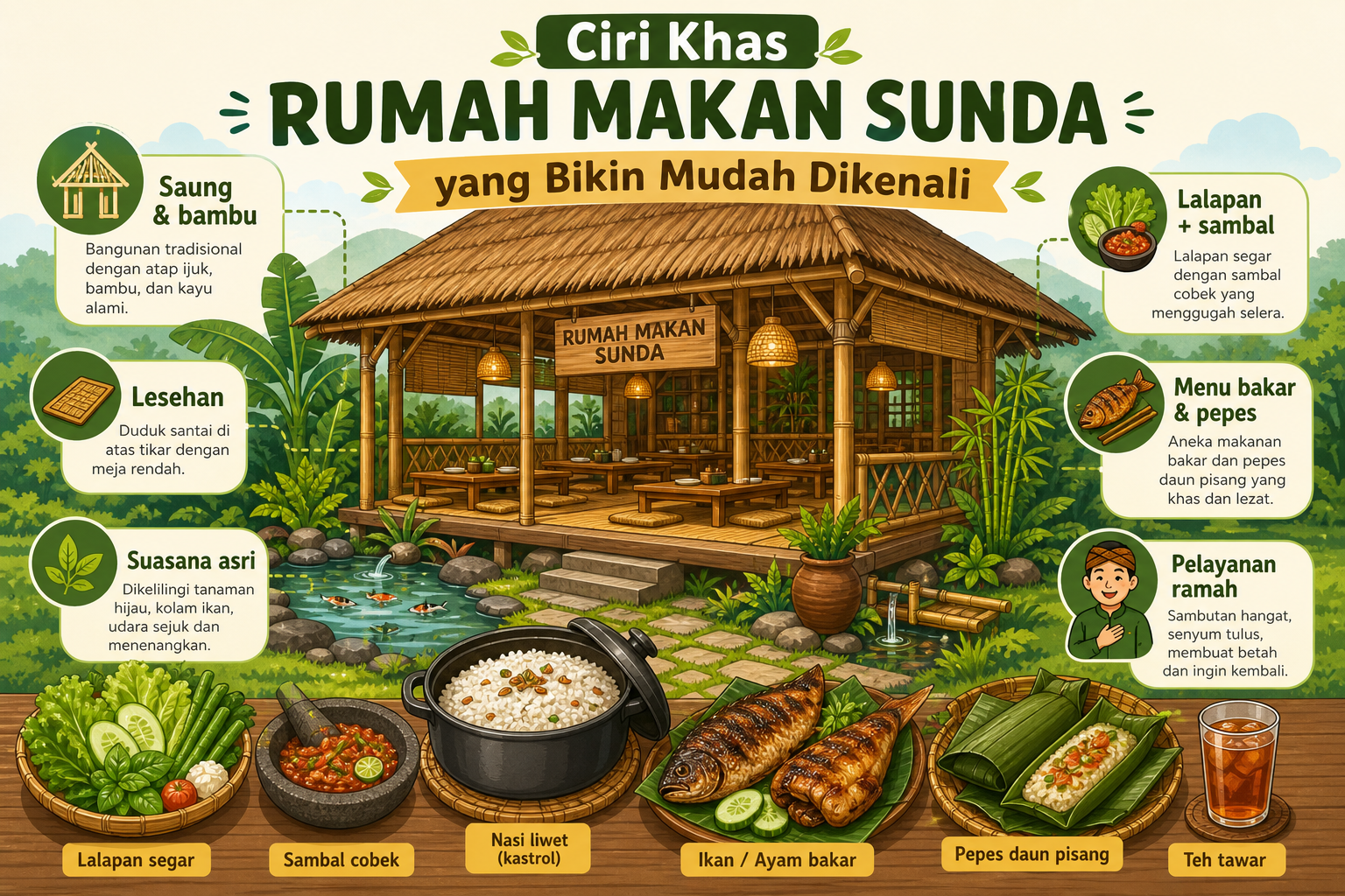 Ciri Khas Rumah Makan Sunda yang Bikin Mudah Dikenali - sunda