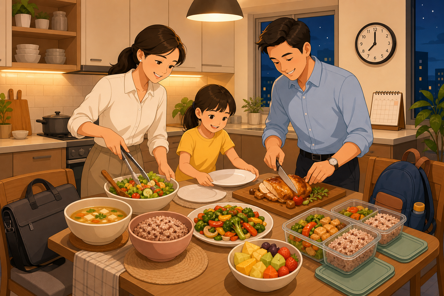 Ide Makan Malam Sehat dan Praktis untuk Keluarga Sibuk di Rumah - makan