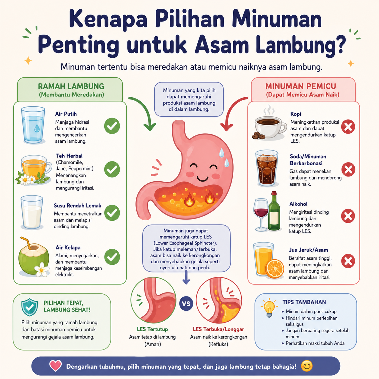 Kenapa Pilihan Minuman Penting untuk Asam Lambung? - lambung