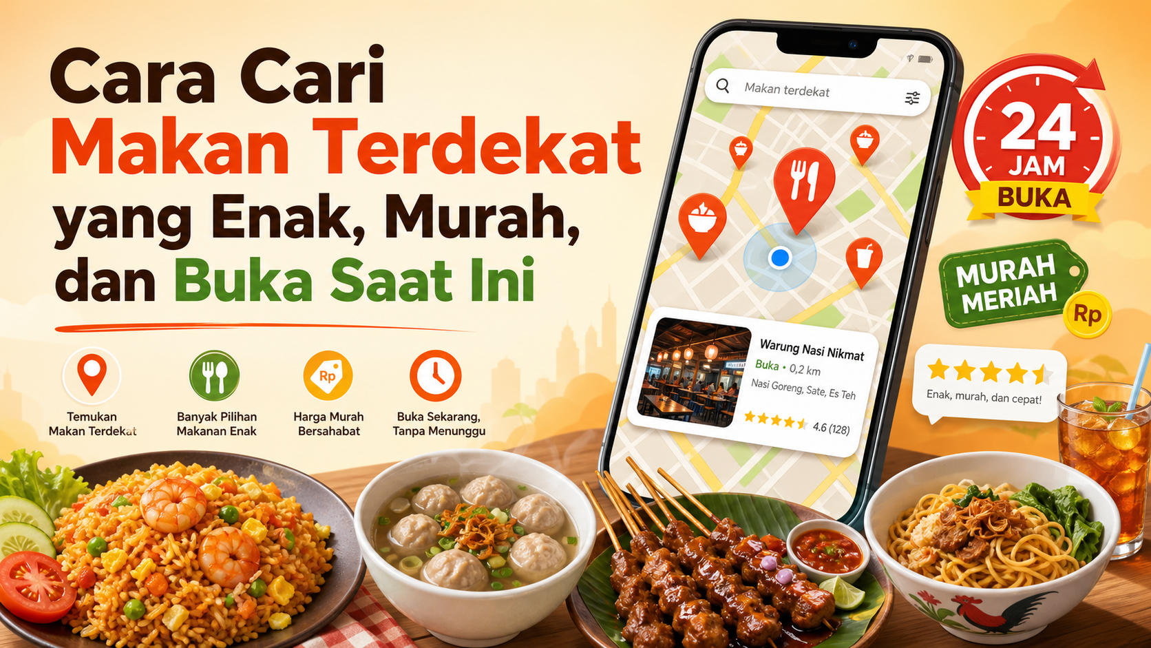 makan - Cara Cari Makan Terdekat yang Enak, Murah, dan Buka Saat Ini