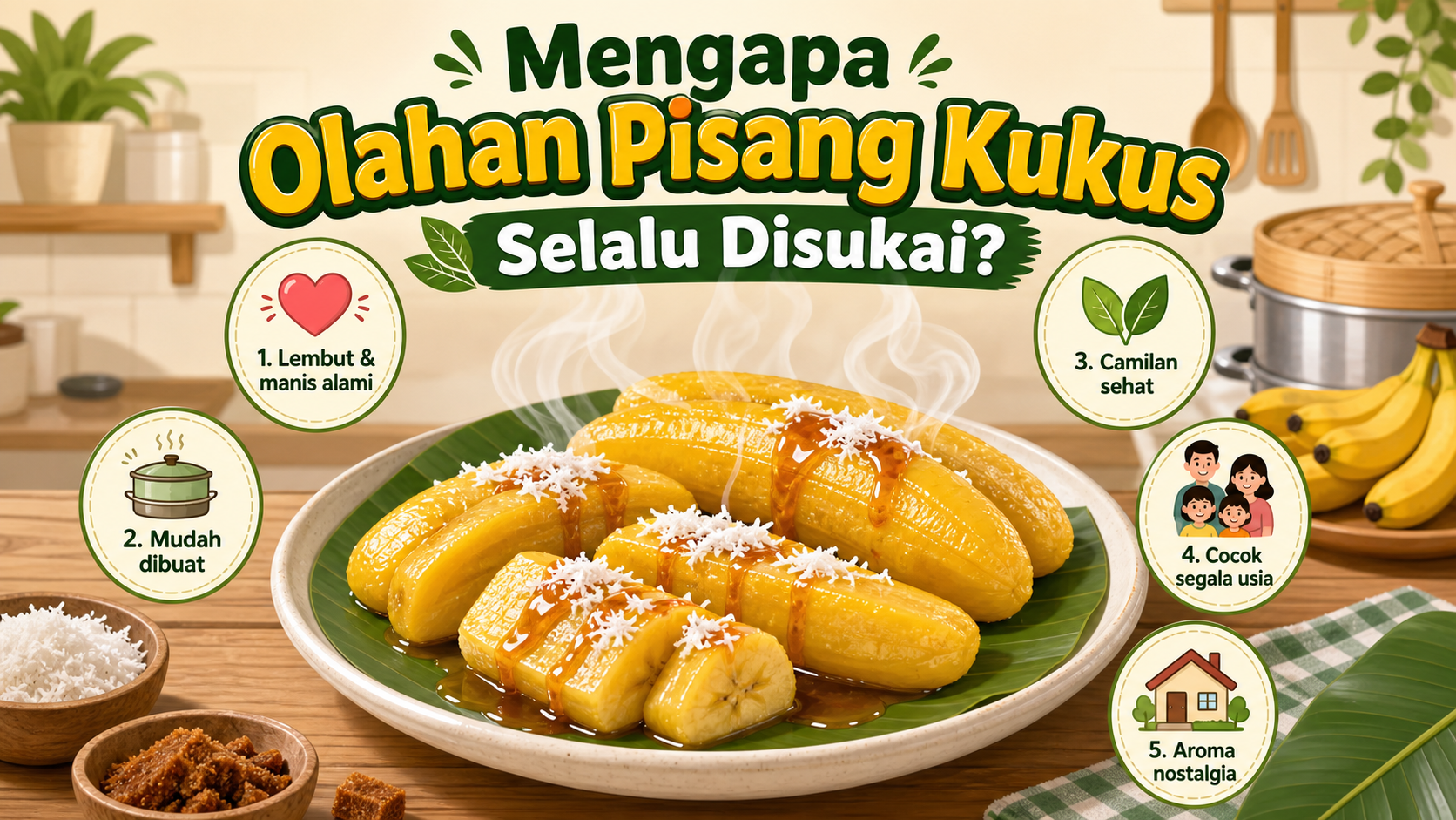 Mengapa Olahan Pisang Kukus Selalu Disukai? - pisang
