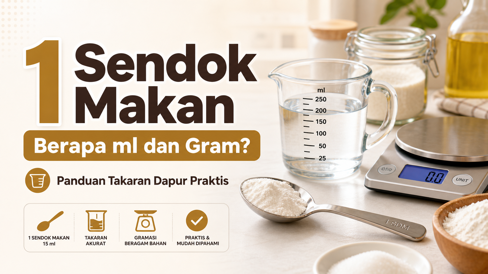 sendok - 1 Sendok Makan Berapa ml dan Gram? Panduan Takaran Dapur Praktis