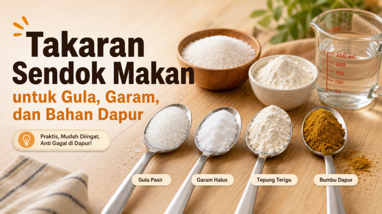 sendok - Takaran Sendok Makan untuk Gula, Garam, dan Bahan Dapur