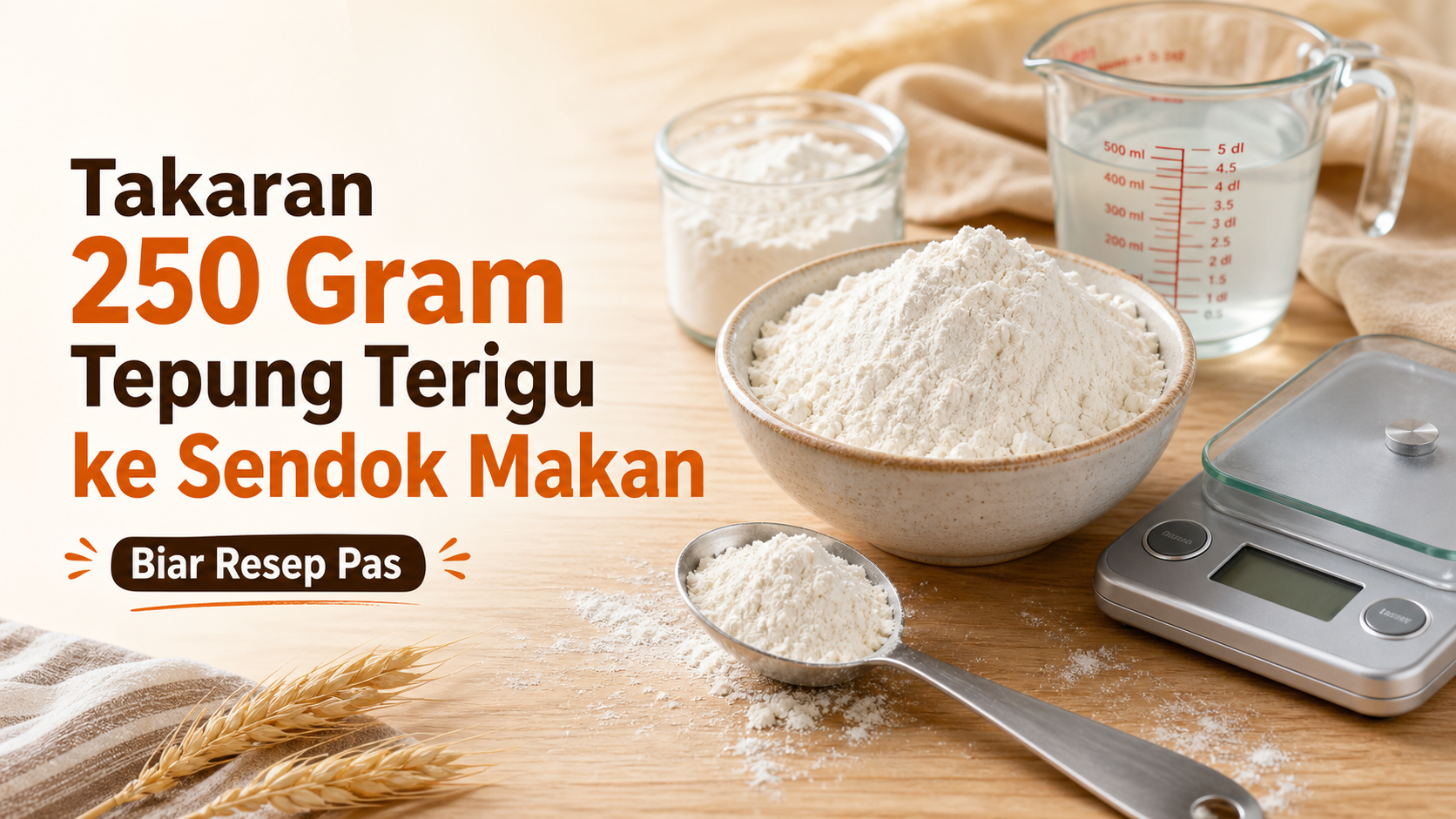 tepung - Takaran 250 Gram Tepung Terigu ke Sendok Makan Biar Resep Pas