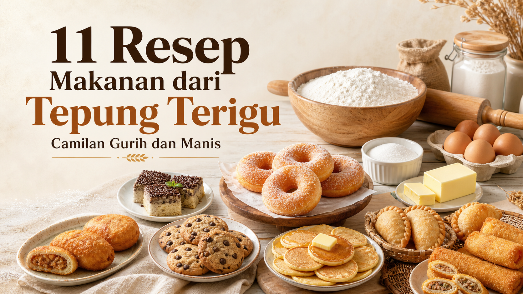 terigu - 11 Resep Makanan dari Tepung Terigu, Camilan Gurih dan Manis