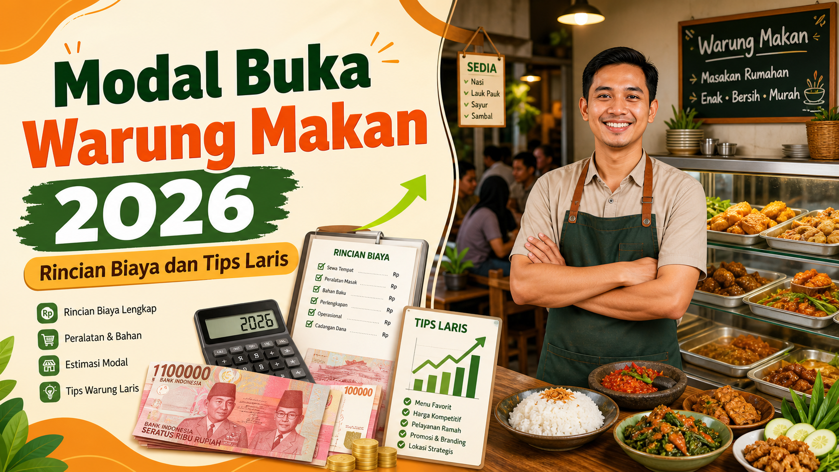 warung - Modal Buka Warung Makan 2026: Rincian Biaya dan Tips Laris