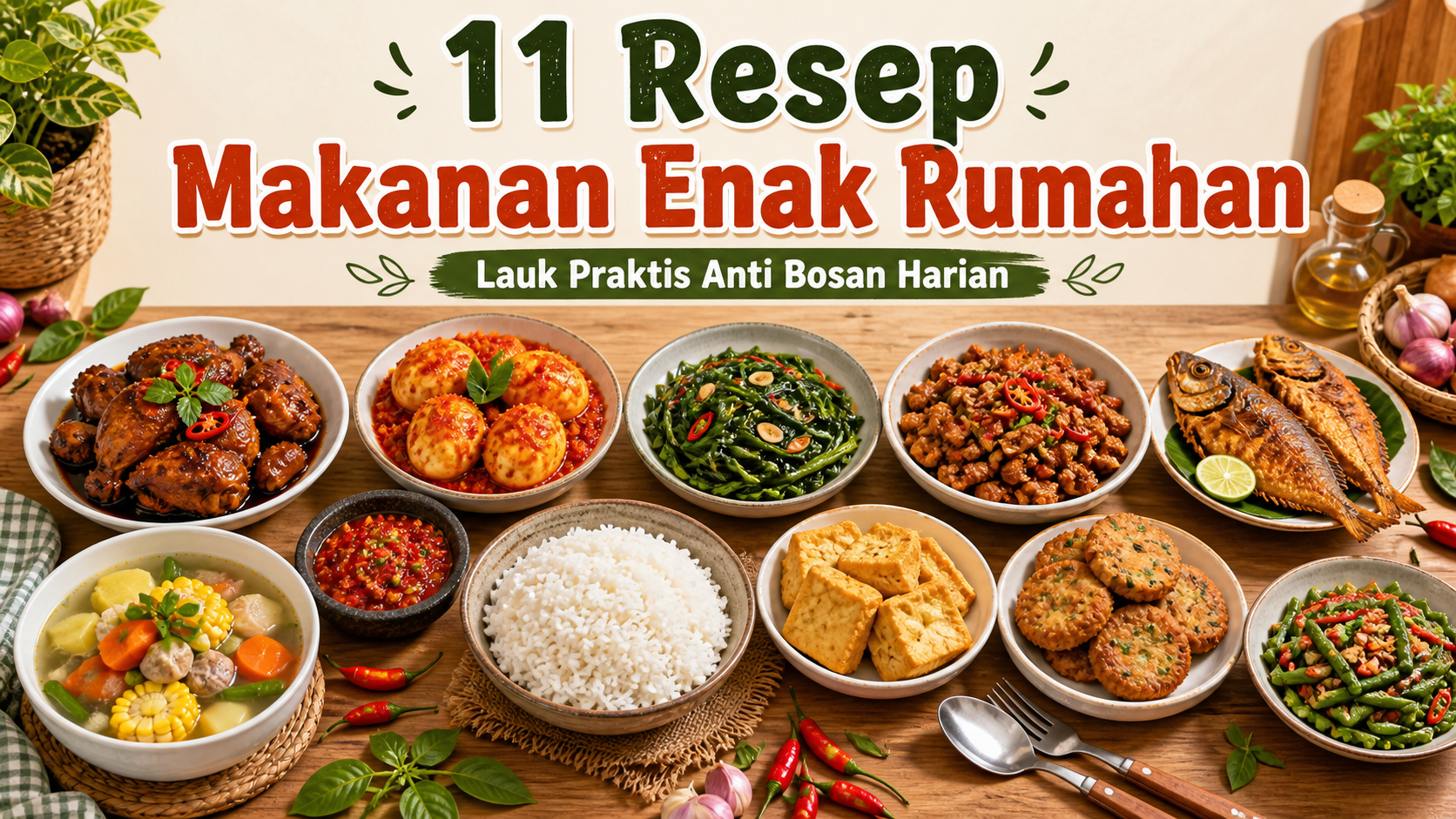 11 Resep Makanan Enak Rumahan, Lauk Praktis Anti Bosan Harian - makanan
