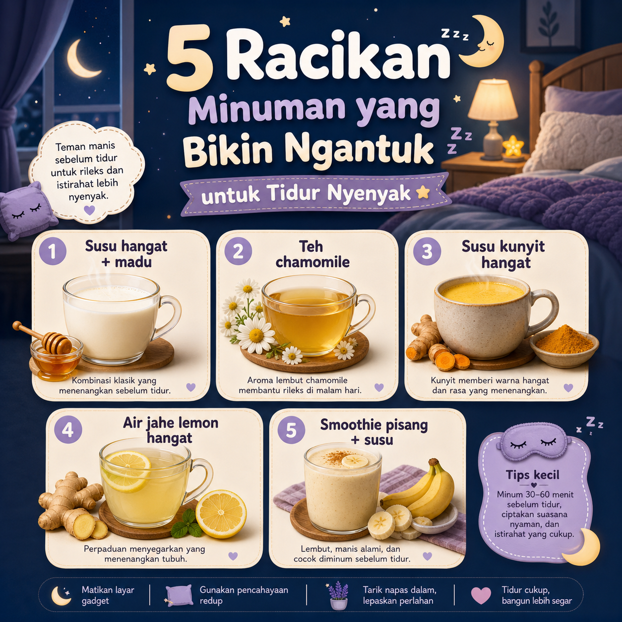 5 Racikan Minuman yang Bikin Ngantuk untuk Tidur Nyenyak - minuman