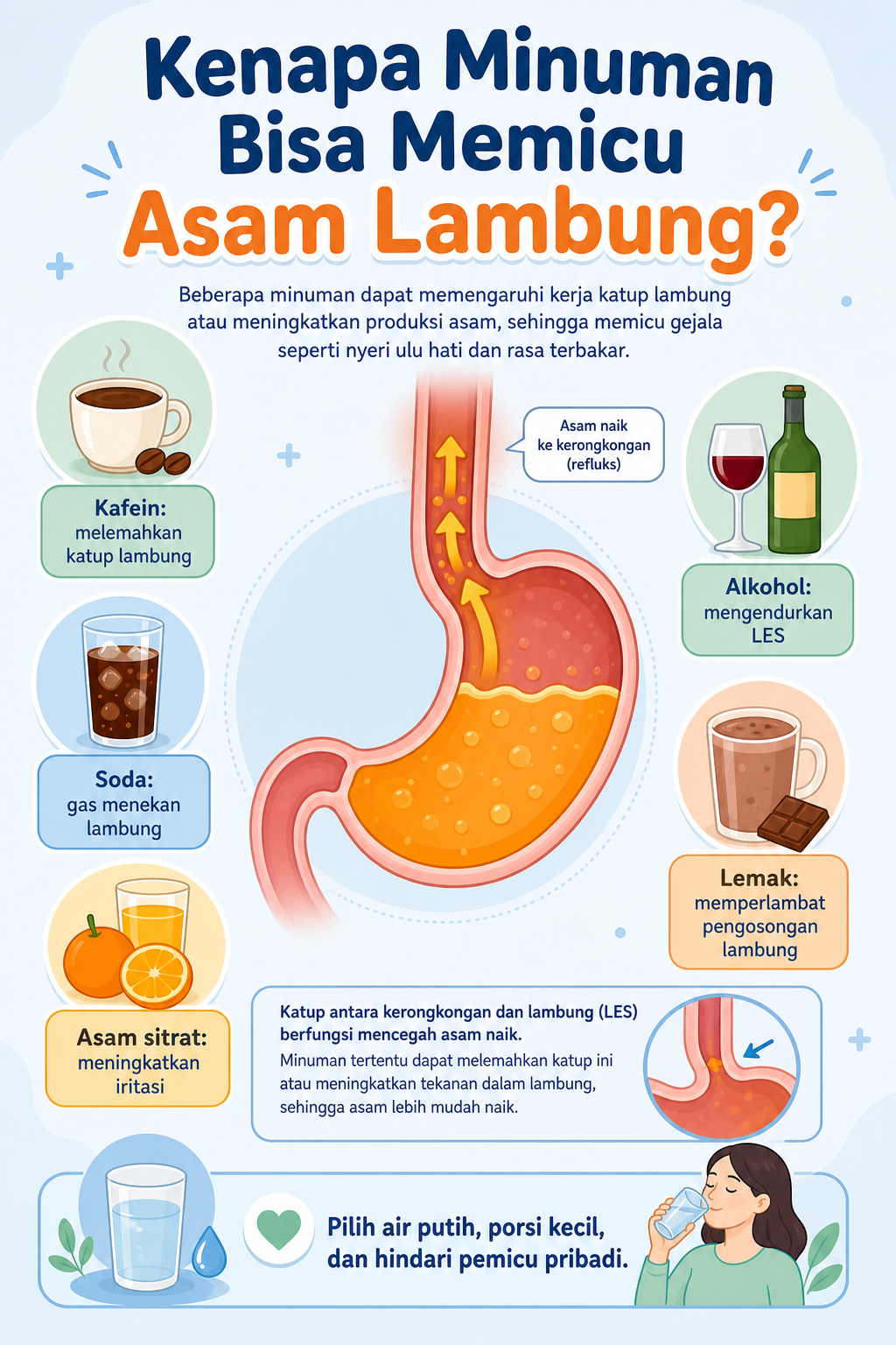 Kenapa Minuman Bisa Memicu Asam Lambung? - lambung