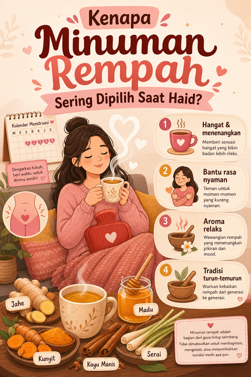 Kenapa Minuman Rempah Sering Dipilih Saat Haid? - haid