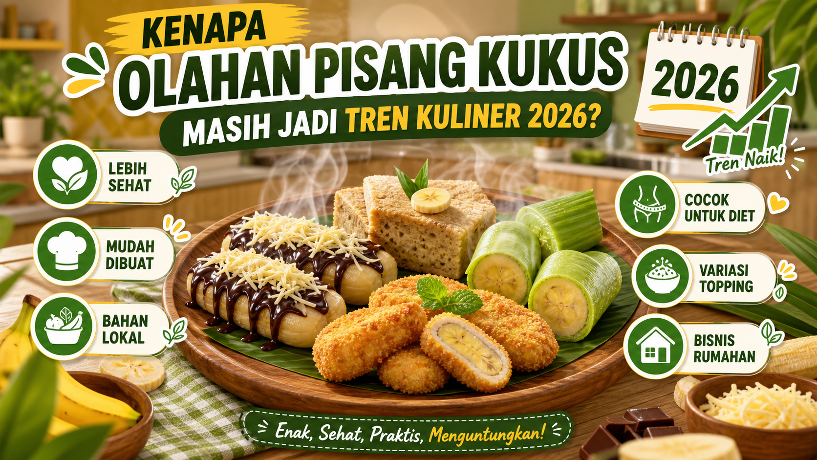 Kenapa Olahan Pisang Kukus Masih Jadi Tren Kuliner 2026? - pisang