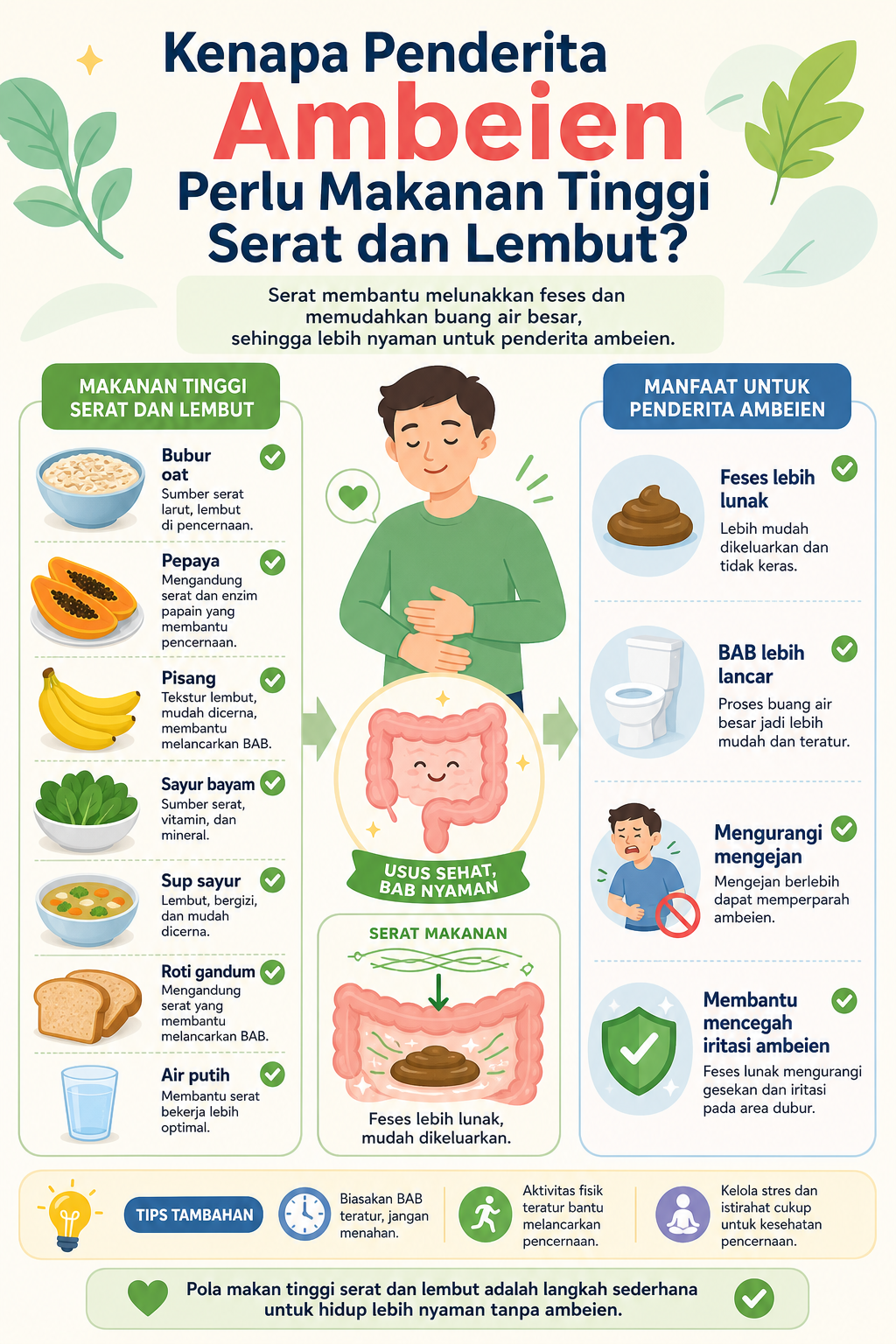 Kenapa Penderita Ambeien Perlu Makanan Tinggi Serat dan Lembut? - ambeien