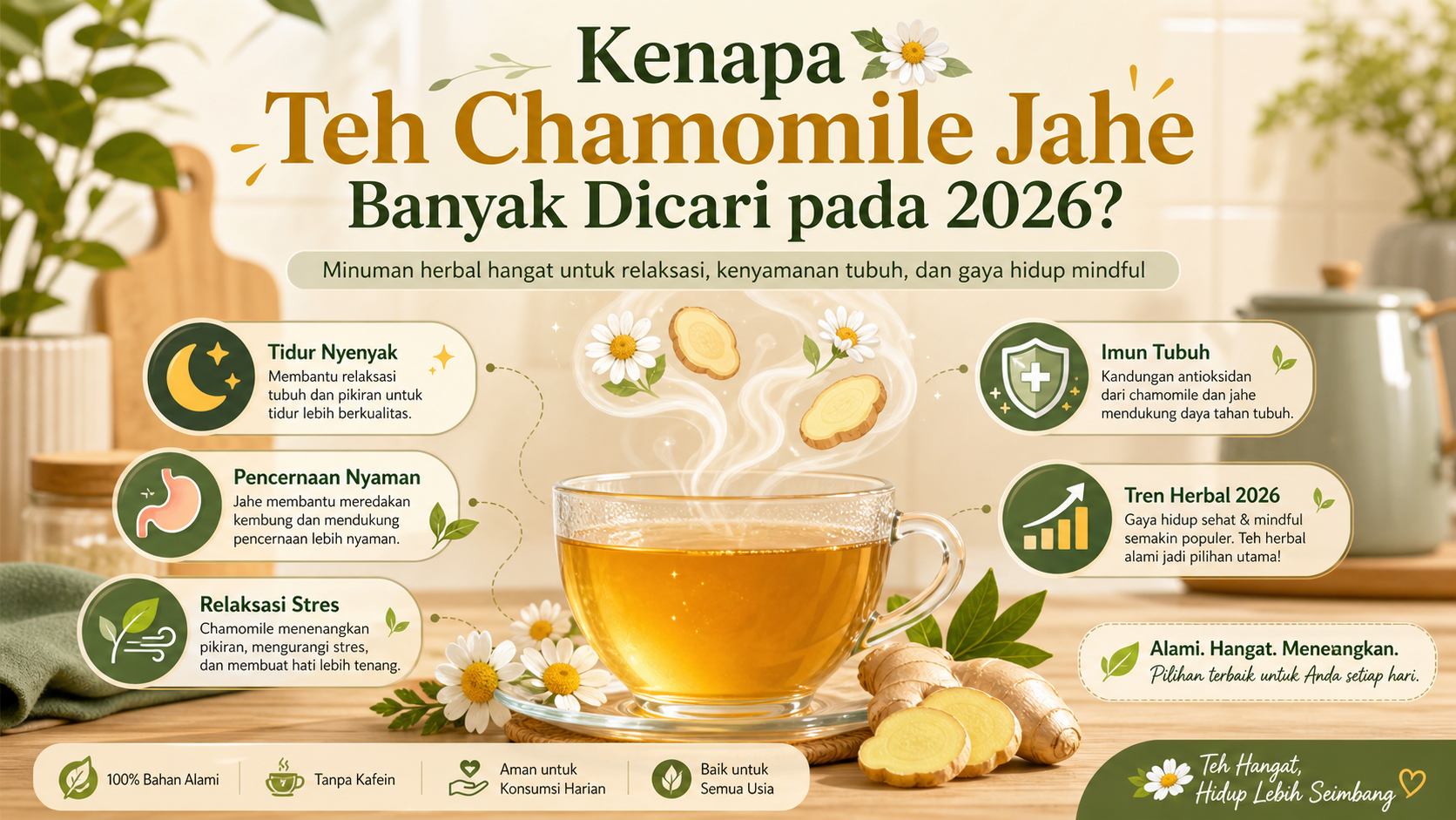 Kenapa Teh Chamomile Jahe Banyak Dicari pada 2026? - haid