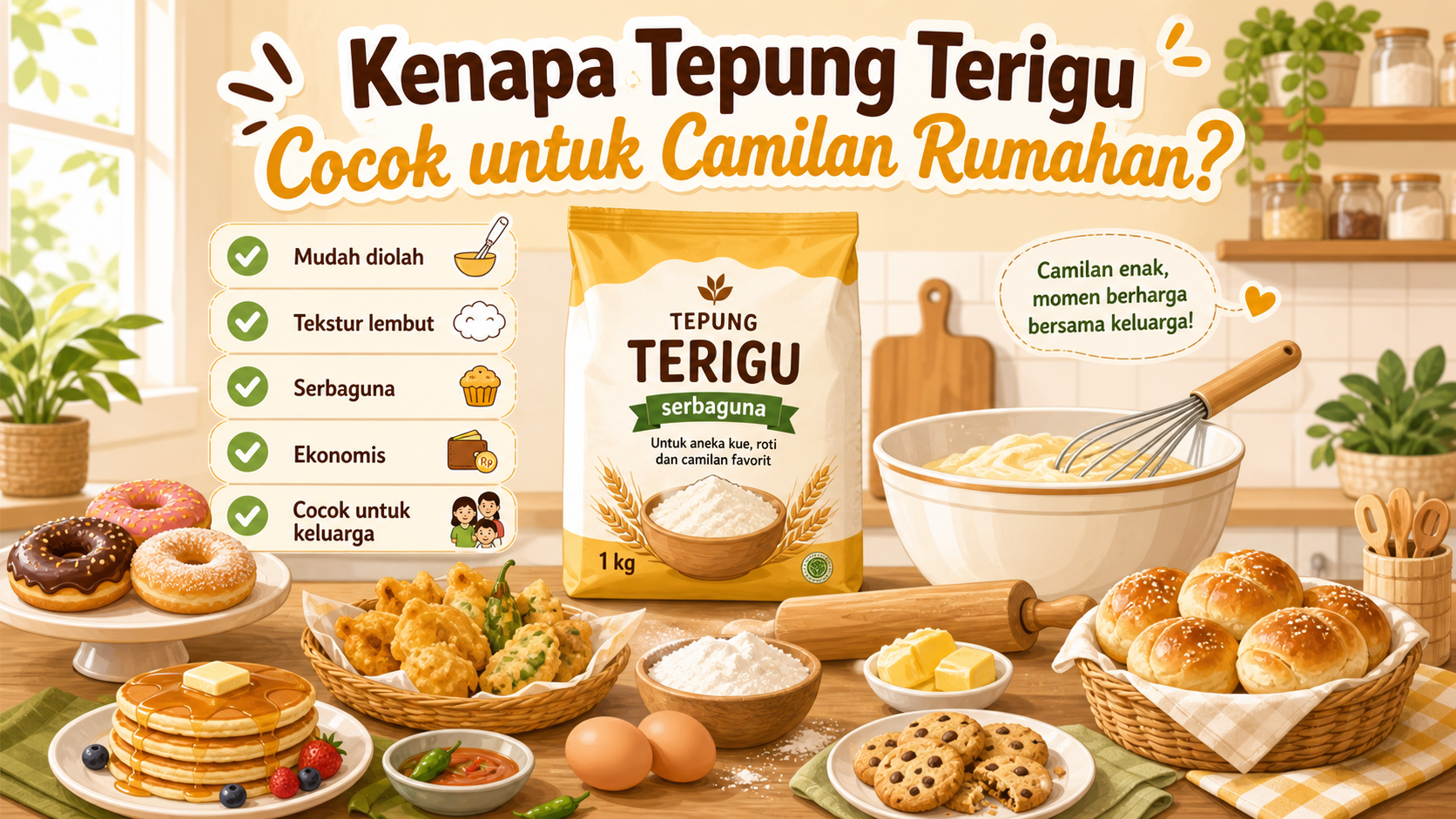 Kenapa Tepung Terigu Cocok untuk Camilan Rumahan? - terigu