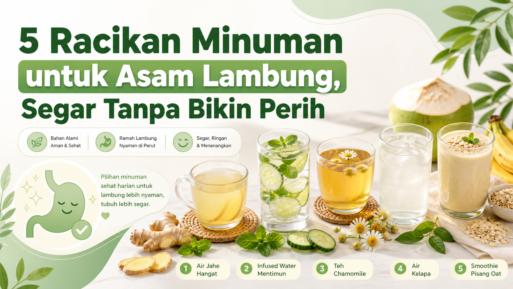 lambung - 5 Racikan Minuman untuk Asam Lambung, Segar Tanpa Bikin Perih