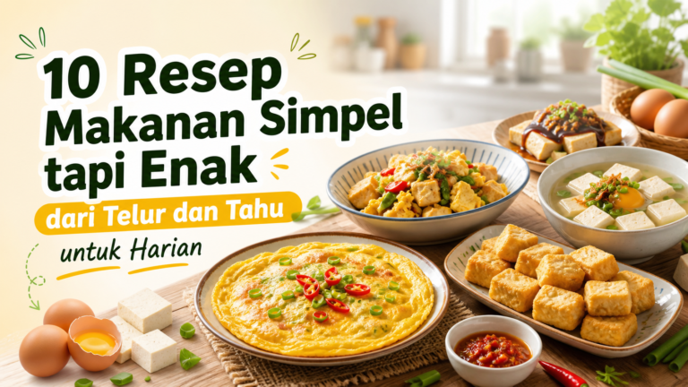 makanan - 10 Resep Makanan Simpel tapi Enak dari Telur dan Tahu untuk Harian