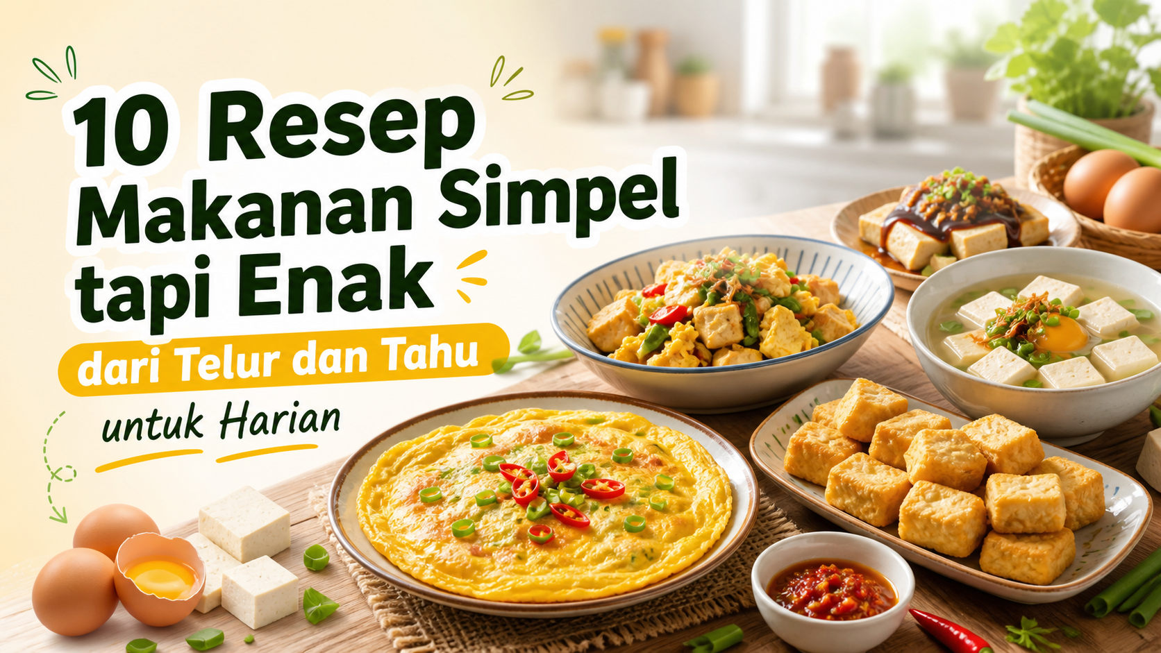 makanan - 10 Resep Makanan Simpel tapi Enak dari Telur dan Tahu untuk Harian