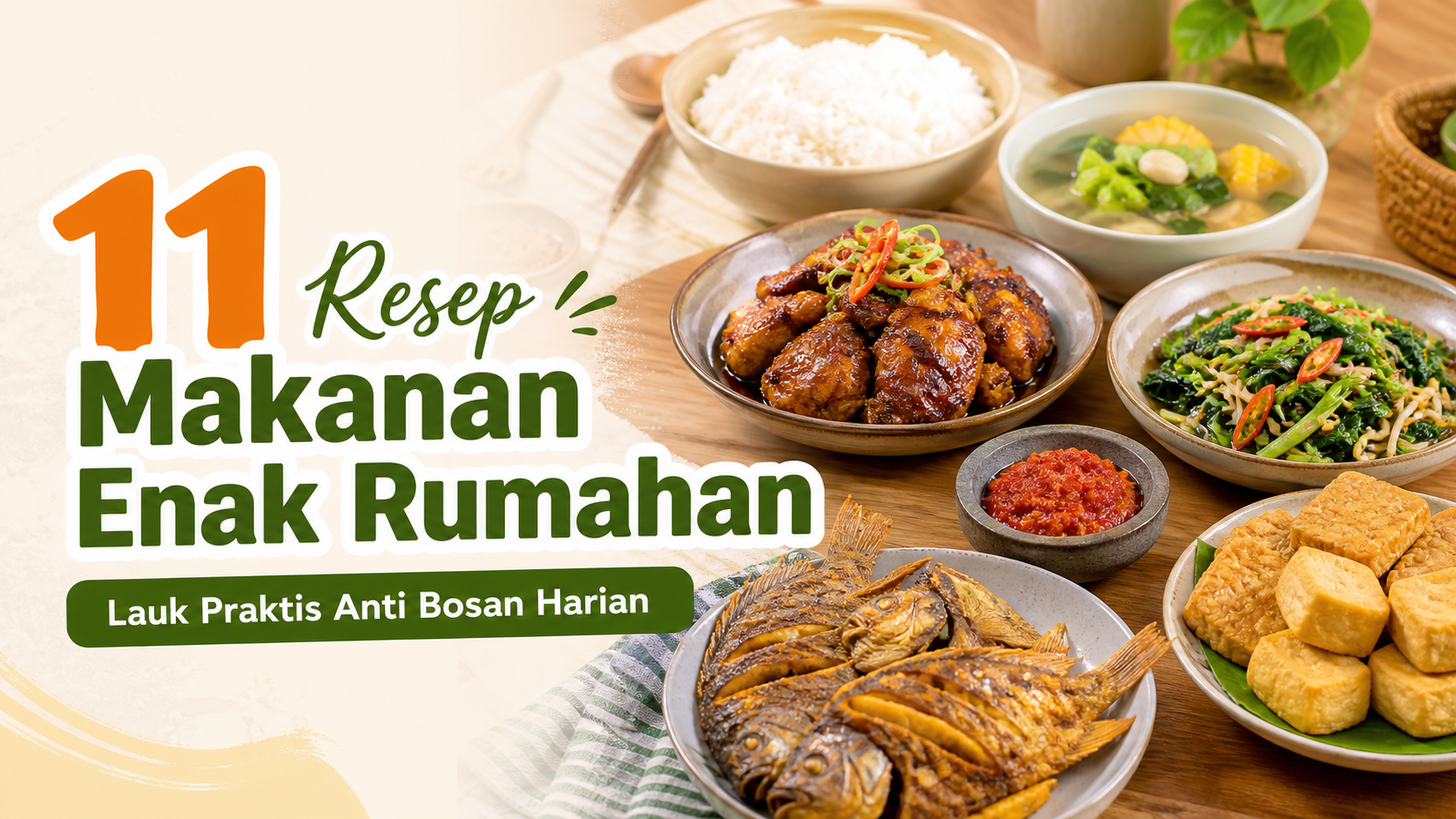 makanan - 11 Resep Makanan Enak Rumahan, Lauk Praktis Anti Bosan Harian