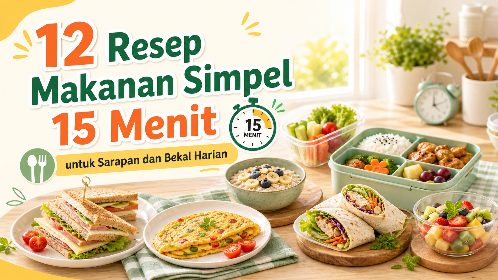 resep - 12 Resep Makanan Simpel 15 Menit untuk Sarapan dan Bekal Harian