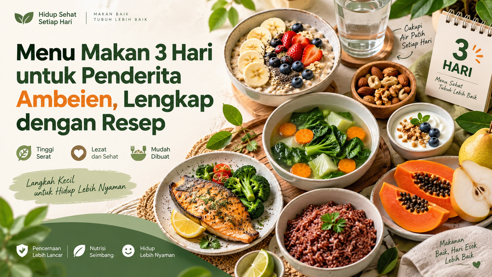 ambeien - Menu Makan 3 Hari untuk Penderita Ambeien, Lengkap dengan Resep