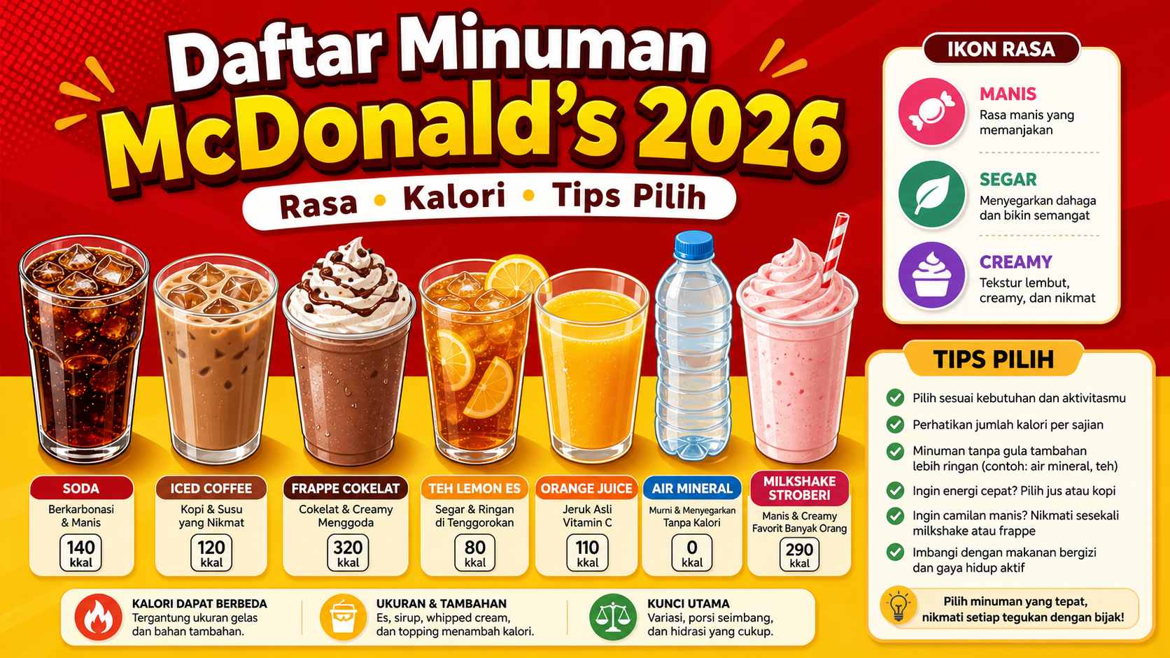 Daftar Minuman McDonald’s 2026: Rasa, Kalori, dan Tips Pilih - mcdonalds