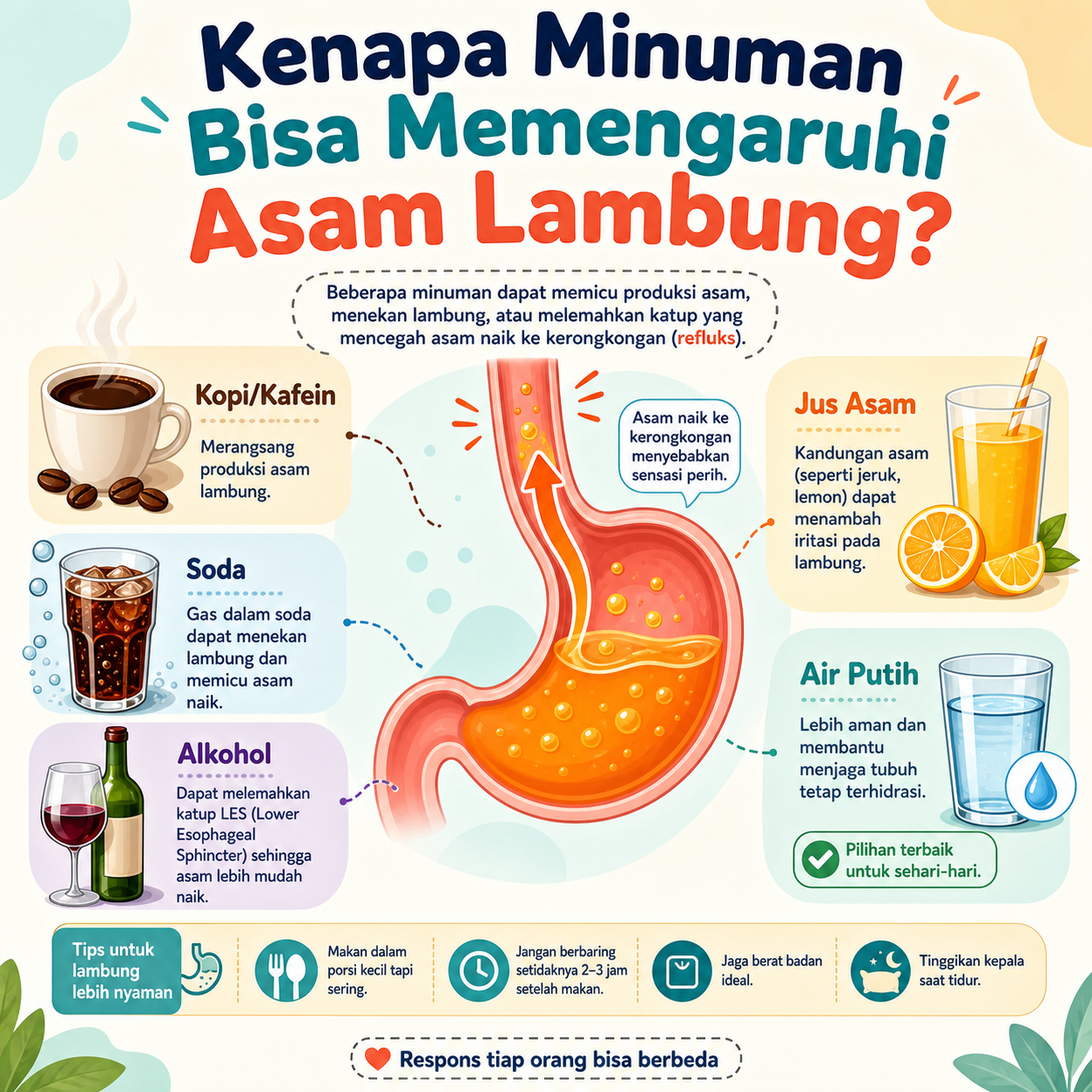 Kenapa Minuman Bisa Memengaruhi Asam Lambung? - lambung