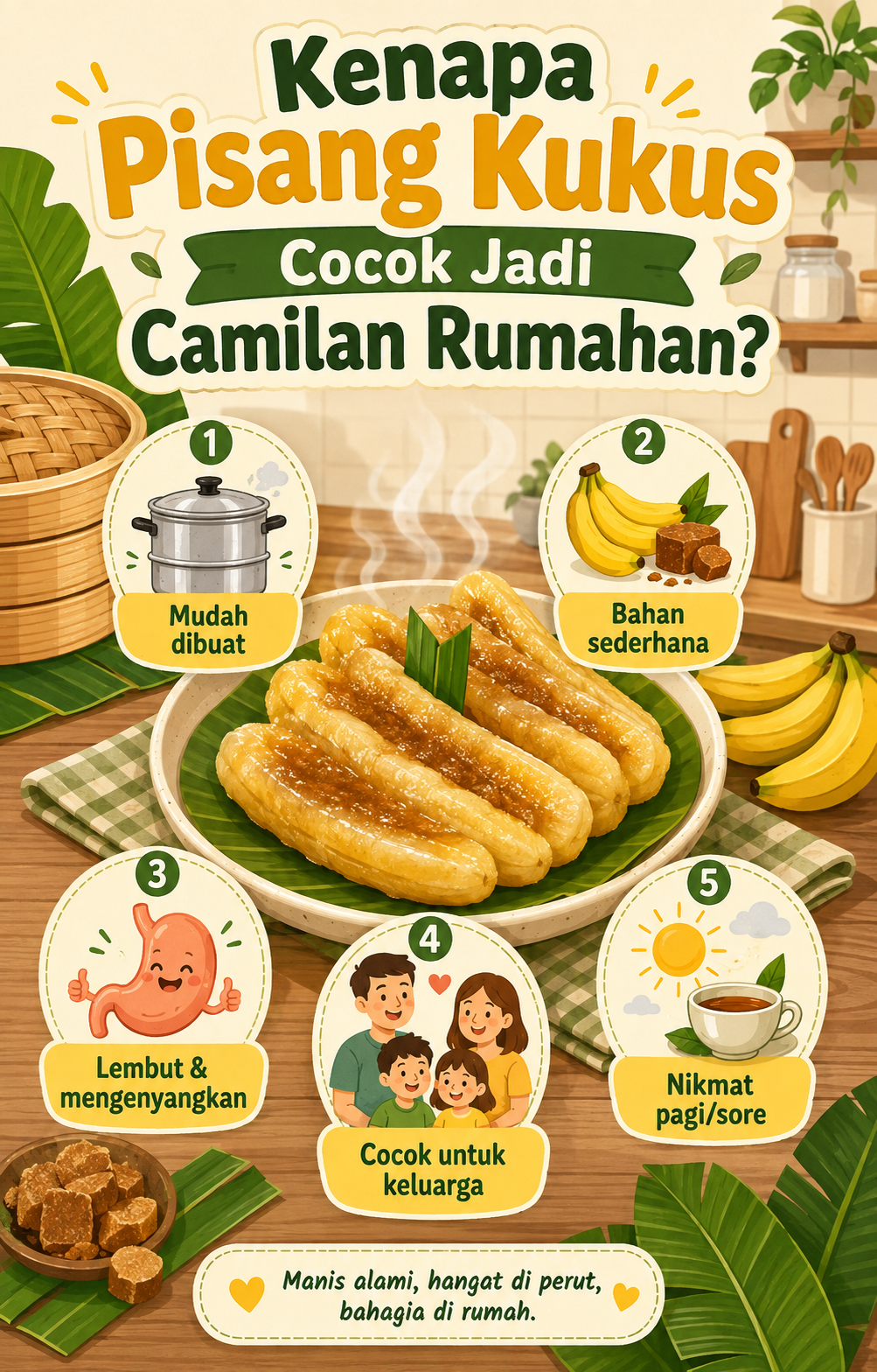 Kenapa Pisang Kukus Cocok Jadi Camilan Rumahan? - pisang