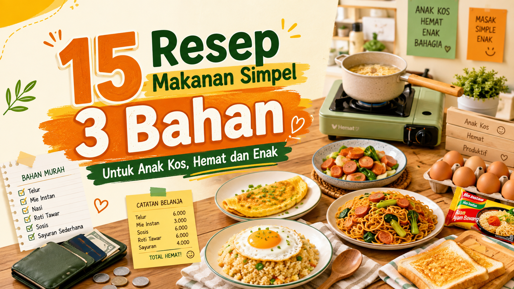 resep - 15 Resep Makanan Simpel 3 Bahan untuk Anak Kos, Hemat dan Enak