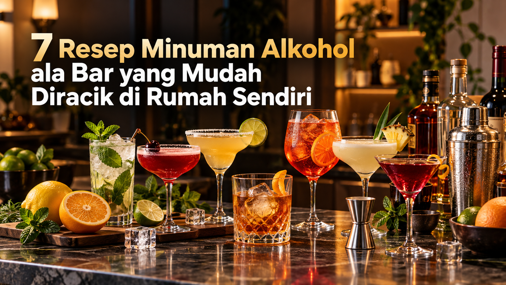alkohol - 7 Resep Minuman Alkohol ala Bar yang Mudah Diracik di Rumah Sendiri