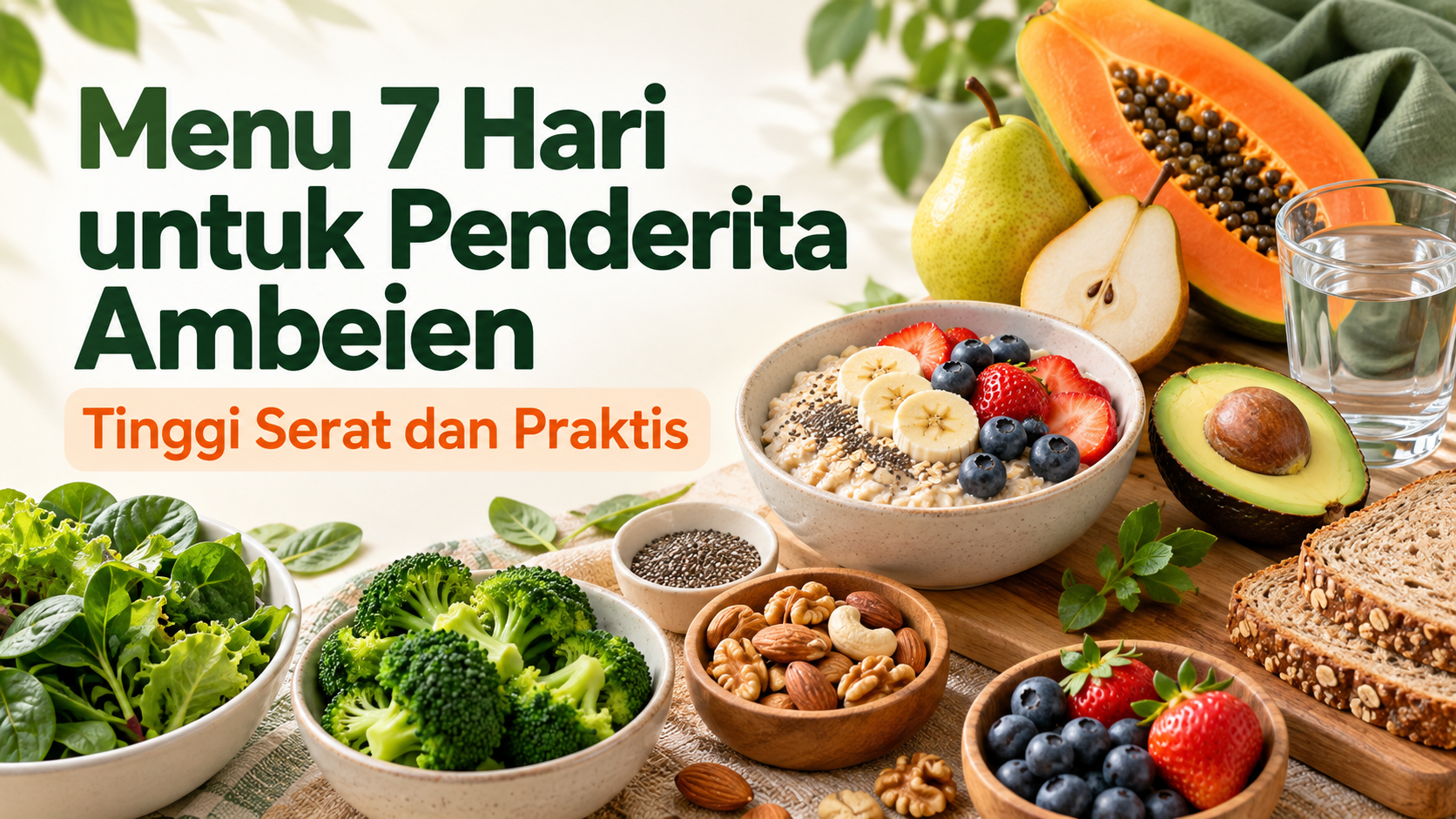 ambeien - Menu 7 Hari untuk Penderita Ambeien, Tinggi Serat dan Praktis