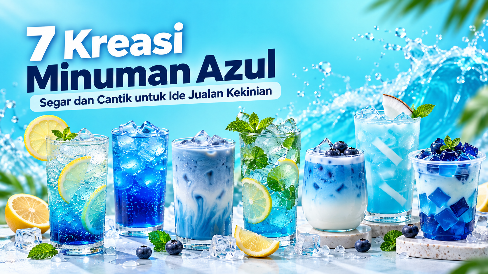 azul - 7 Kreasi Minuman Azul Segar dan Cantik untuk Ide Jualan Kekinian