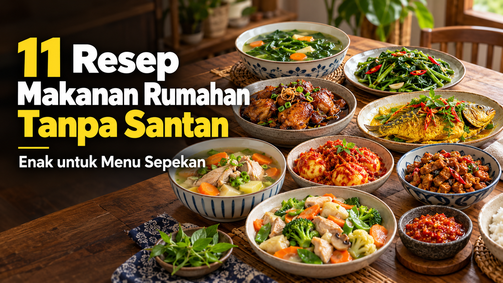 resep - 11 Resep Makanan Rumahan Tanpa Santan, Enak untuk Menu Sepekan