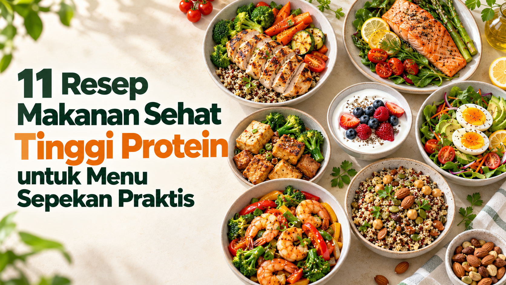 sehat - 11 Resep Makanan Sehat Tinggi Protein untuk Menu Sepekan Praktis